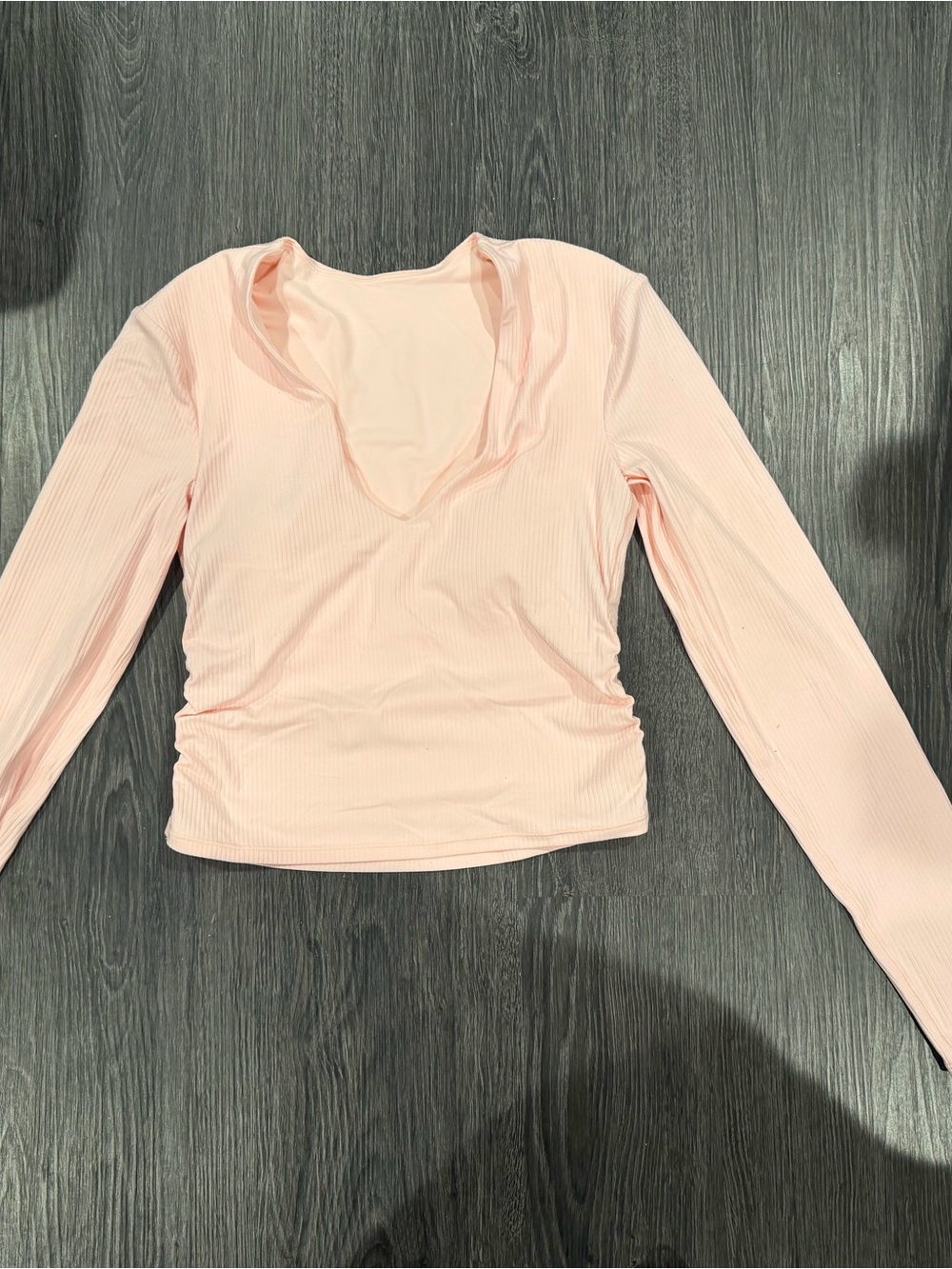 Lululemon Women’s Long Sleeve Ribbed V-Neck Top - Light Pink